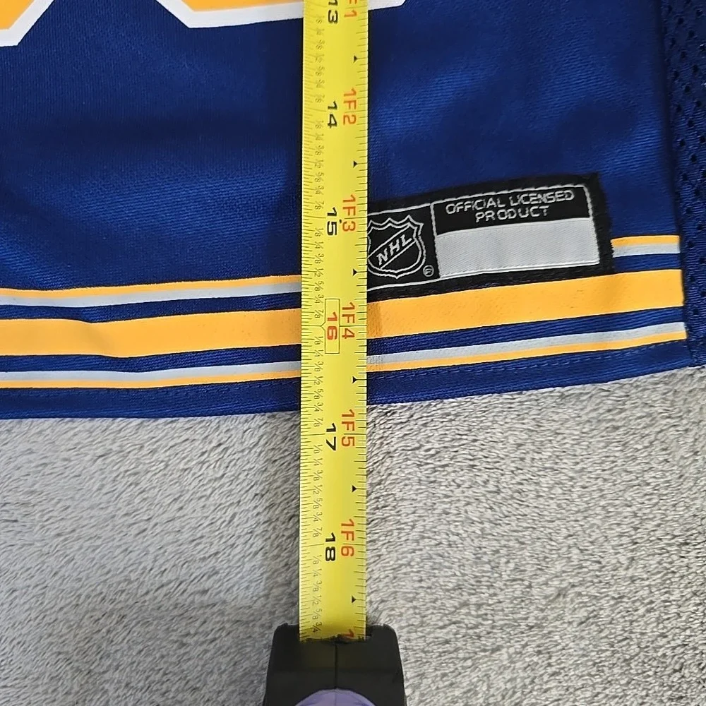 Buffalo Sabers Hockey Jersey Dogs Large‎ Blue NHL Licensed Authentic Sportswear